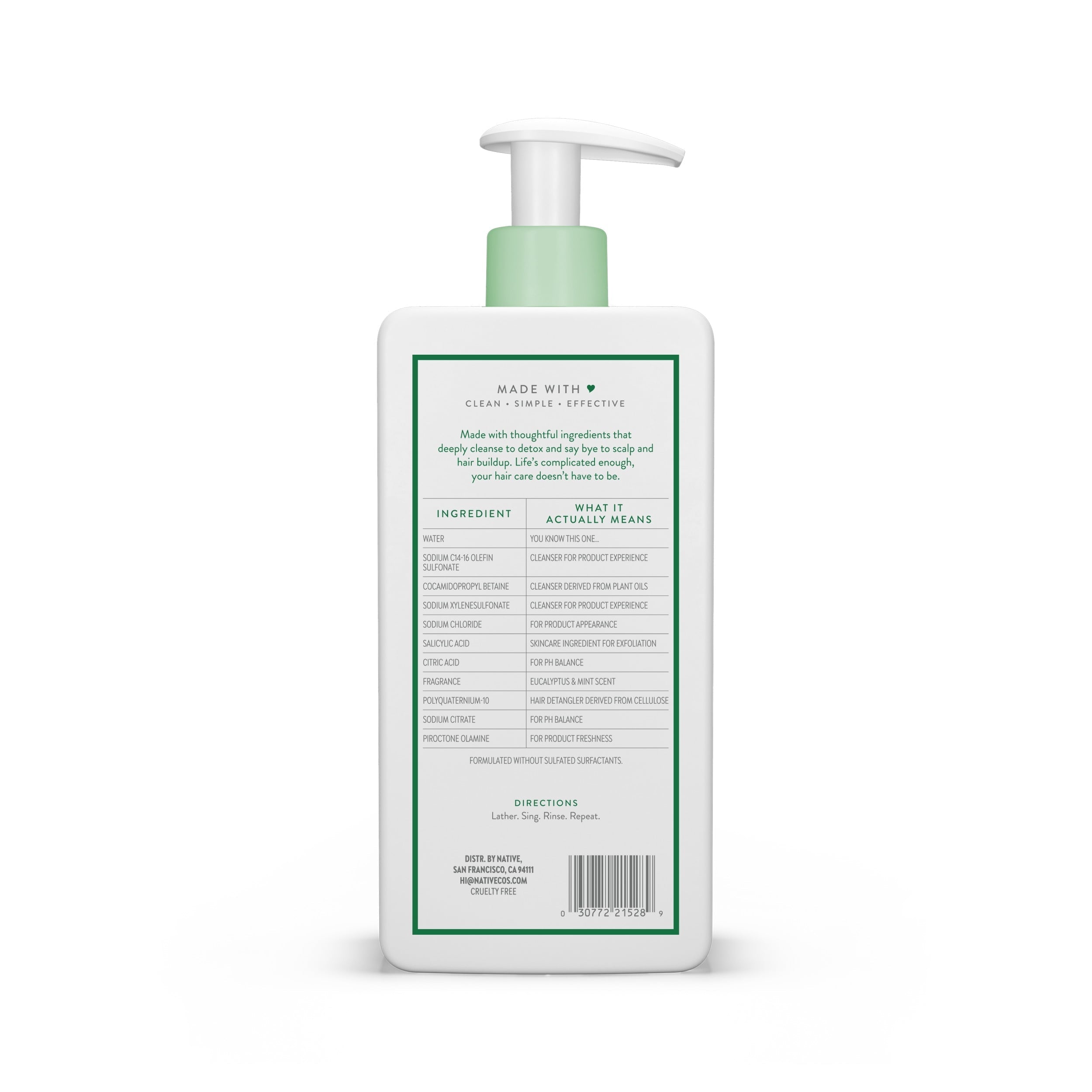 Detox Eucalyptus and Mint Shampoo 16.5 fl oz