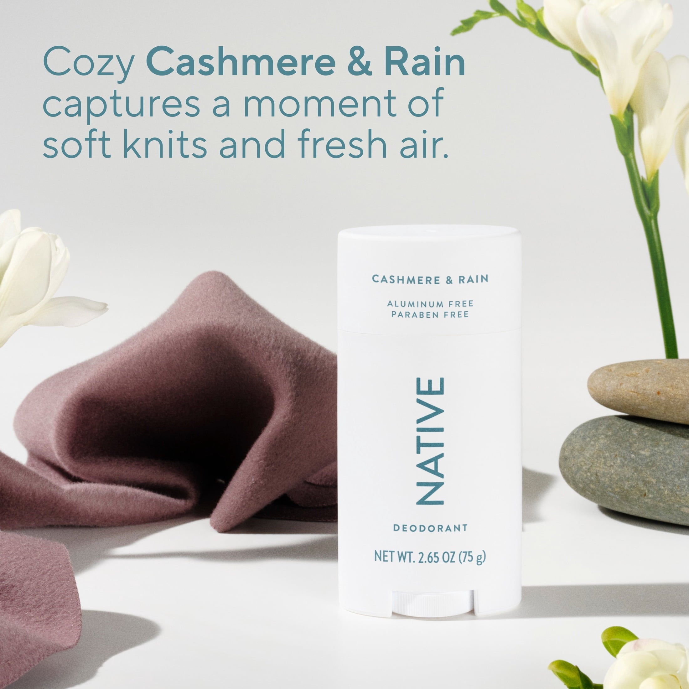 Deodorant, Aluminum Free, Cashmere & Rain, for Women and Men, 2.65 oz