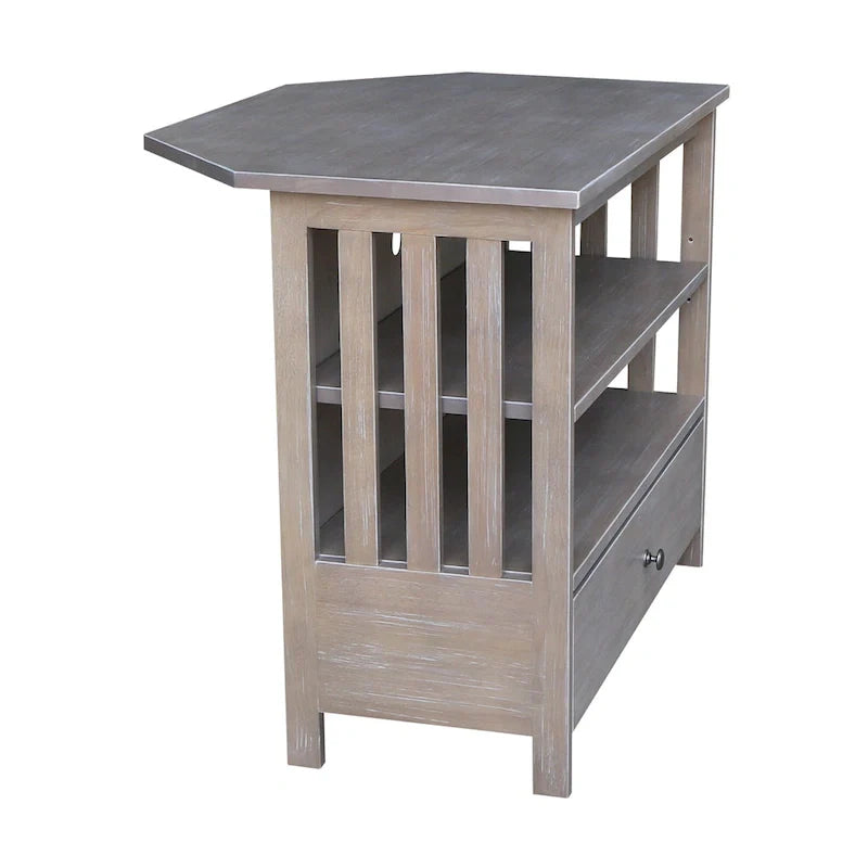 Solid Hardwood Mission Corner TV Stand