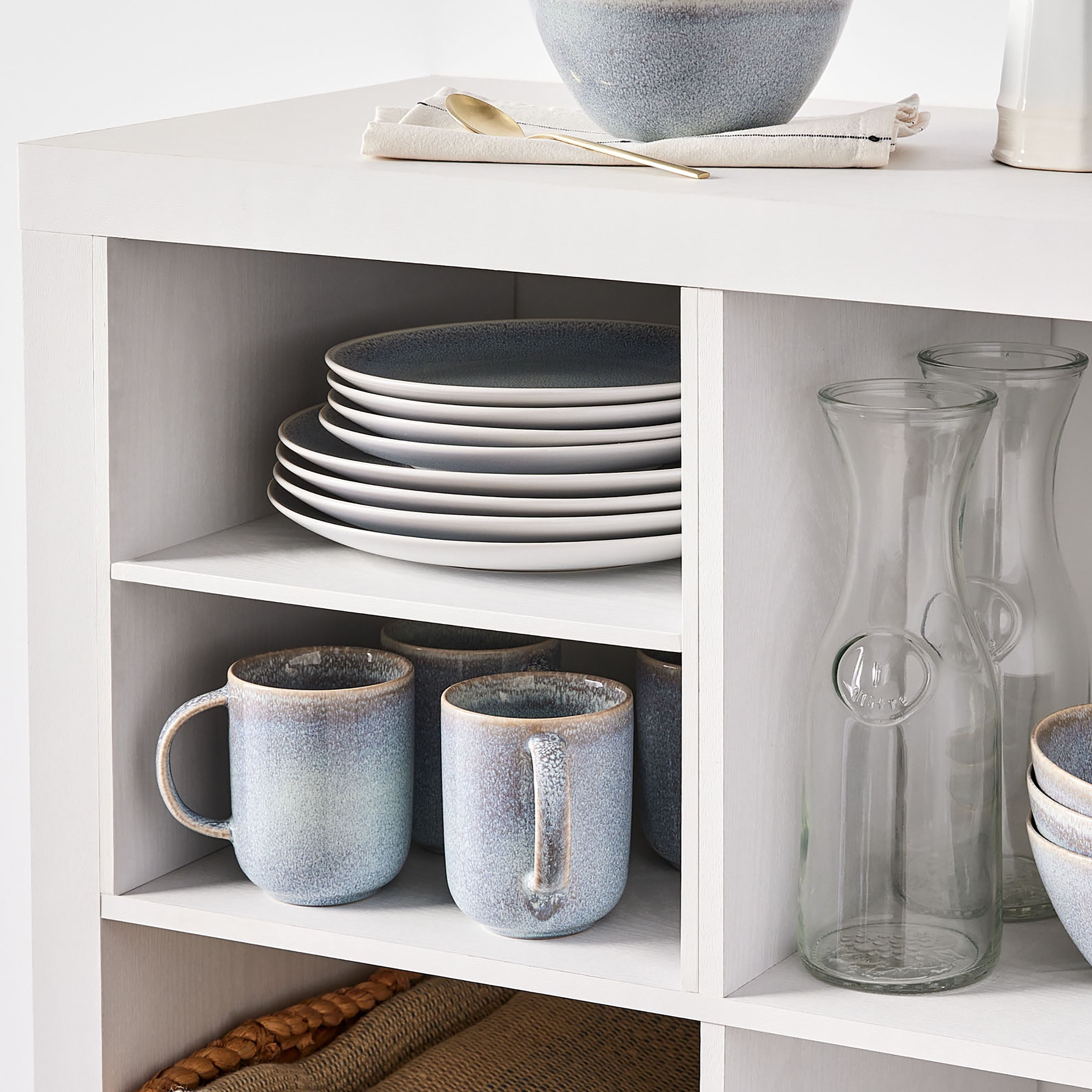 Better Homes & Gardens H Shelf Insert for Cube Organizers, Tobacco Oak