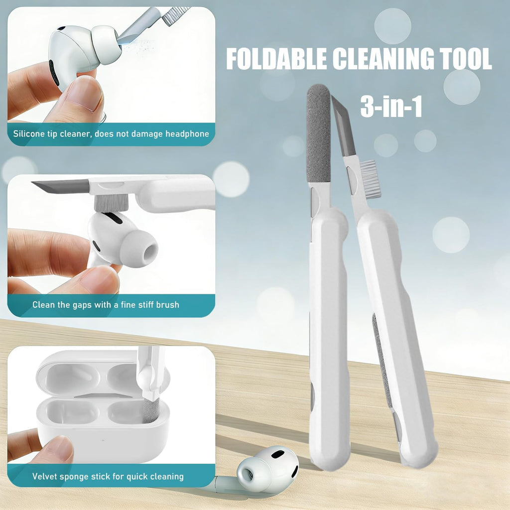 SIXFU 4 Sizes of Ear Tip Replacement Compatible with AirPod Pro and AirPods Pro 2 Ear Tips with Portable Storage Box & Cleaning Kit, Noise Reduction Hole & Dense Dust Guard Screen(XS/S/M/L)-White