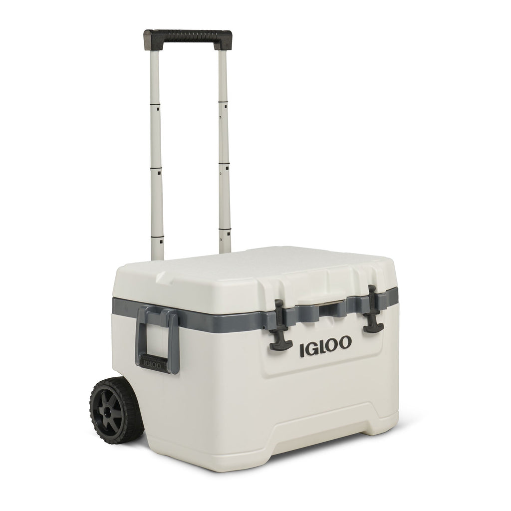 52 QT Overland Ice Chest Cooler with Wheels, Gray and Blue