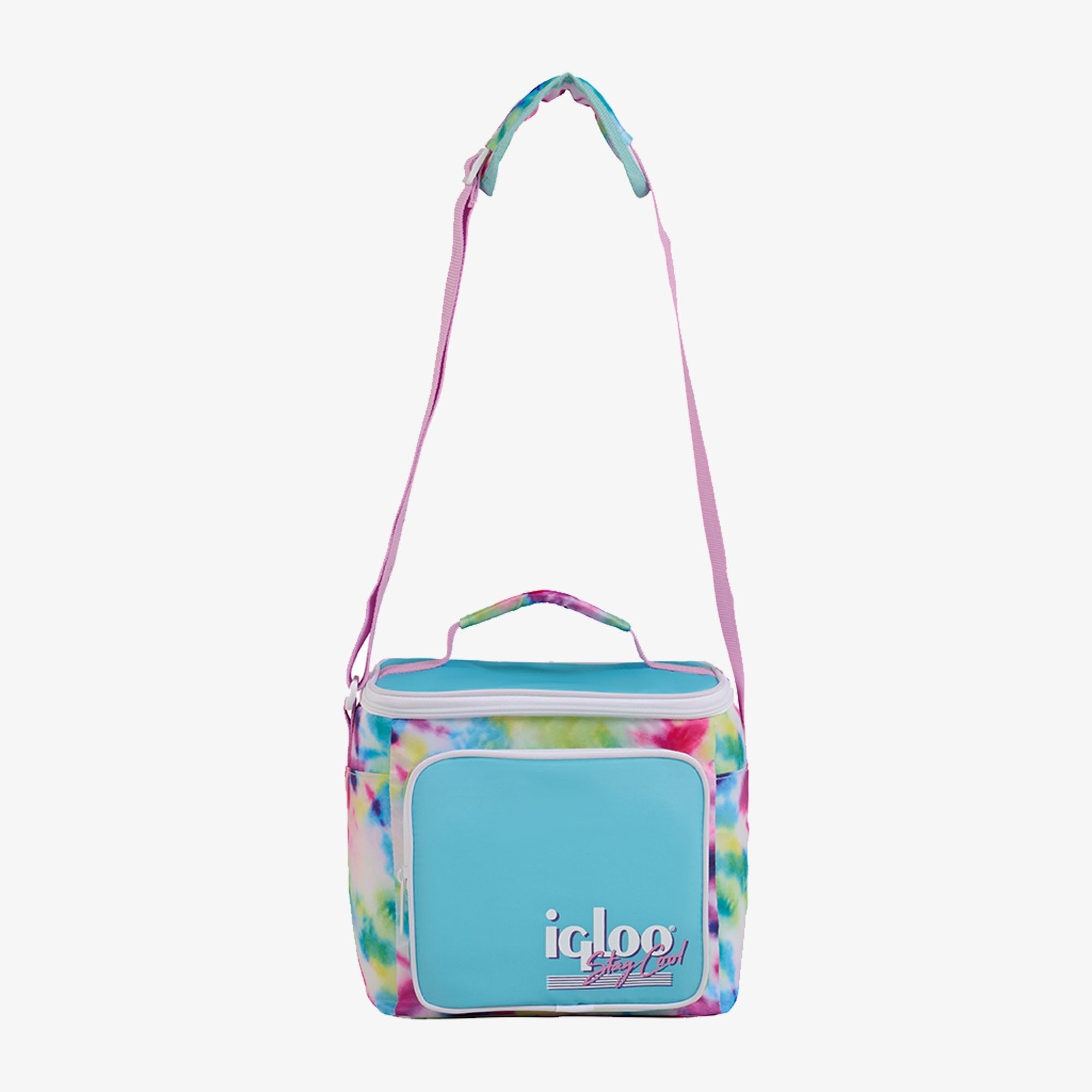 Igloo 9 can Retro Square Lunch Cooler Bag, Lilac Breeze and Light Blue