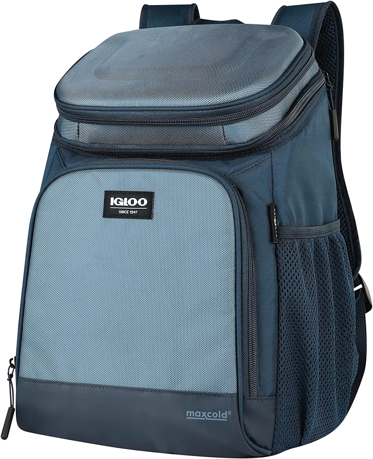 18-Can MaxCold Evergreen Hardtop Cooler Backpack - Blue