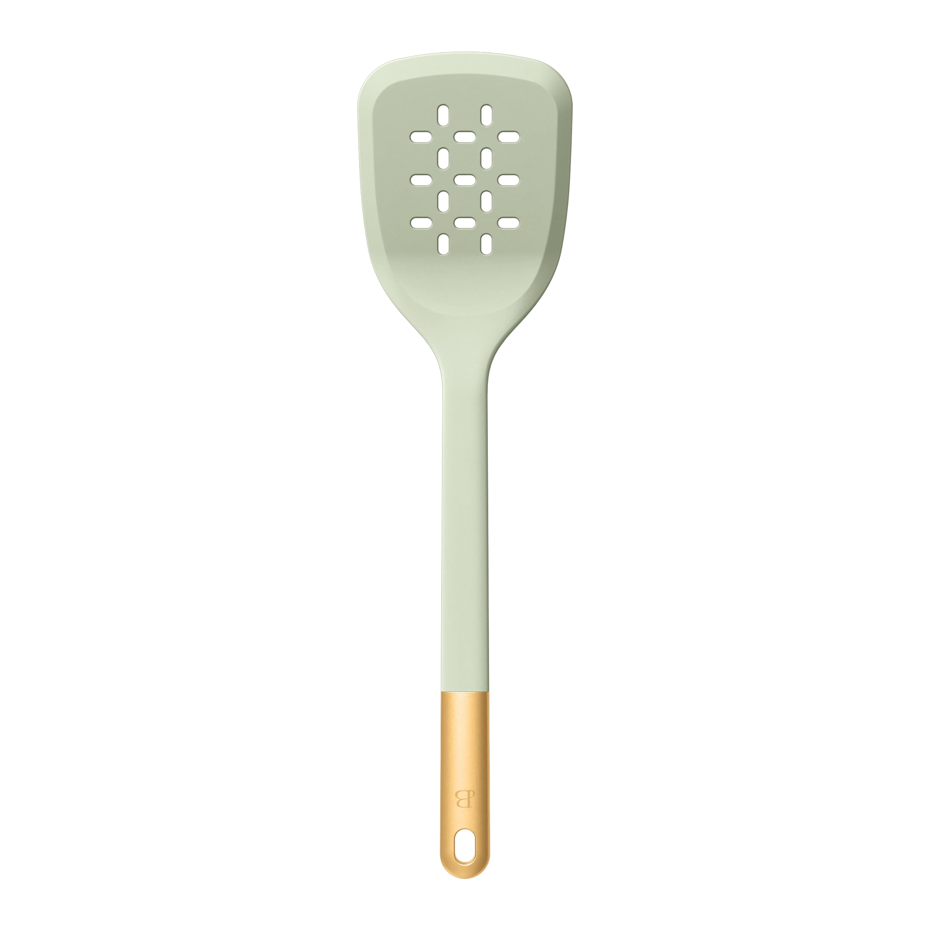6-Piece Silicone Kitchen Utensil Tool Set with Rotating Rack by Drew Barrymore, Porcini Taupe