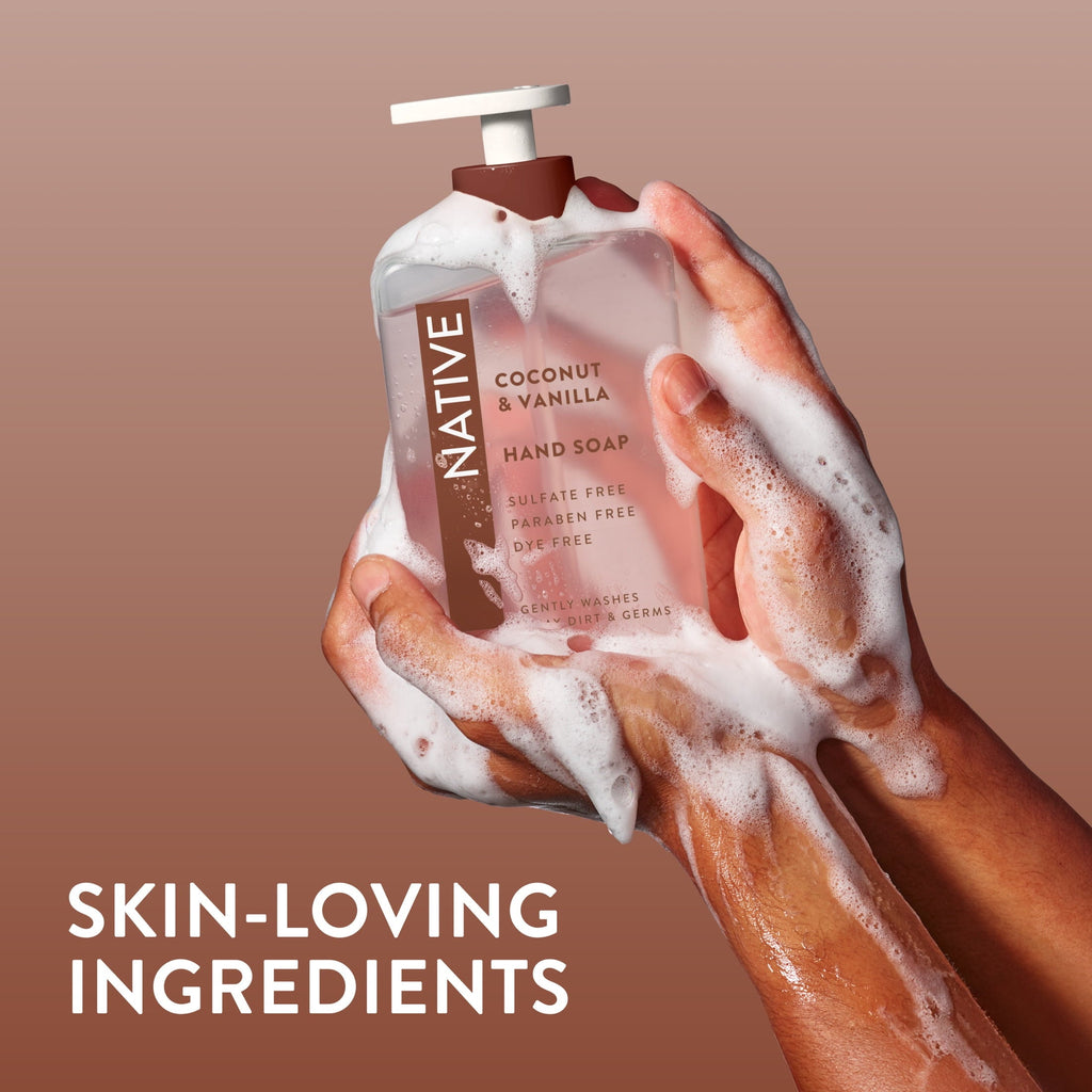 Liquid Hand Soap, Coconut & Vanilla, Non-drying, Naturally Derived Cleansers, Sulfate Free, 13 fl oz