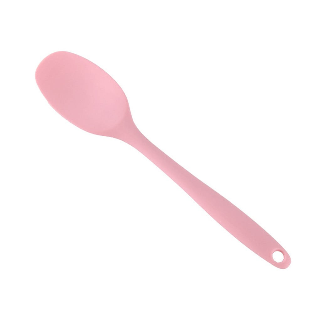 Kitchen Utensils Set Bakeware Kitchen Tools and Cooking Silicone Scoop Utencil Kitchen，Dining & Bar Forks and Spoons,Pink