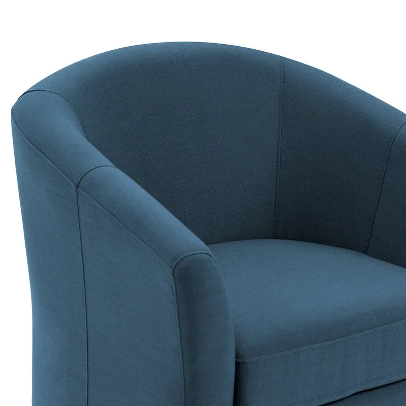 Modern Upholstered Swivel Barrel Chair Living Room Accent Chair