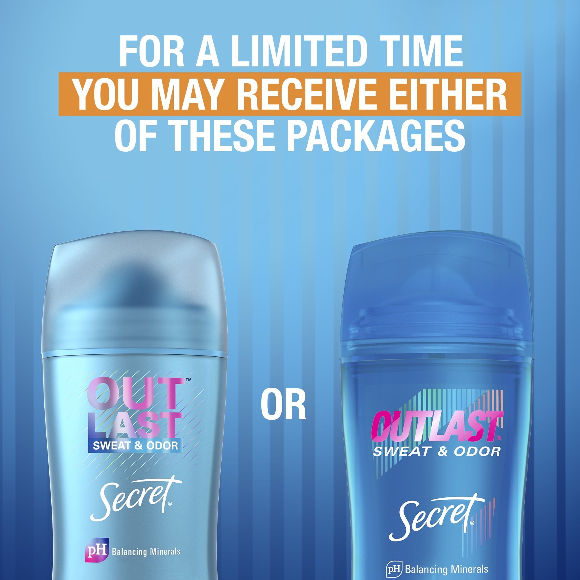 Clear Gel Antiperspirant Deodorant, Protecting Powder, 2.6 oz each, Pack of 2