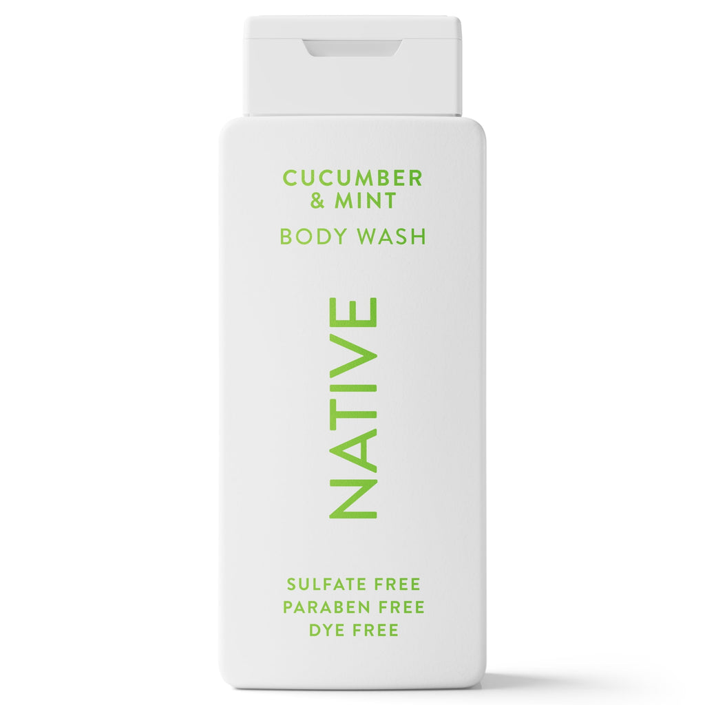 Body Wash, Cucumber & Mint, Sulfate Free, Naturally Derived Ingredients, 24hr Freshness, for Women & Men, 18 fl oz