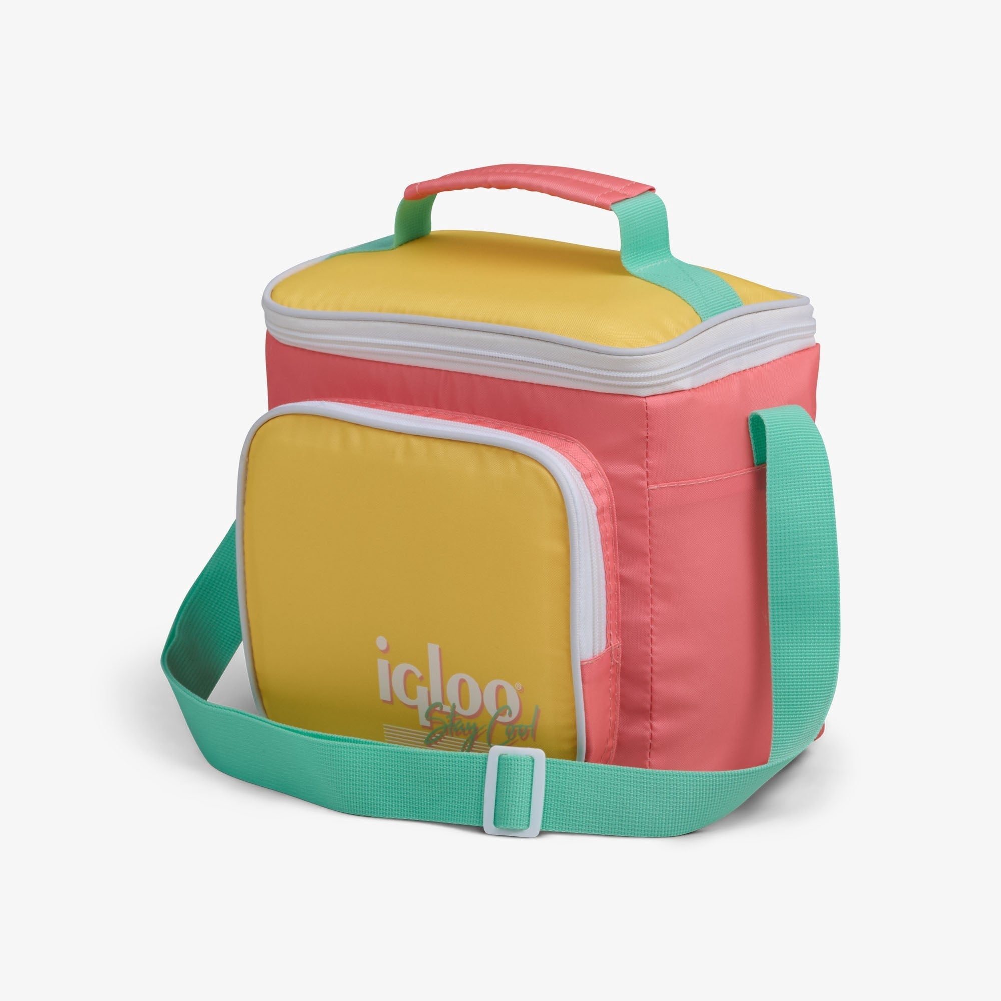 9 Can Capacity Retro Square Lunch Bag Cooler, Yellow