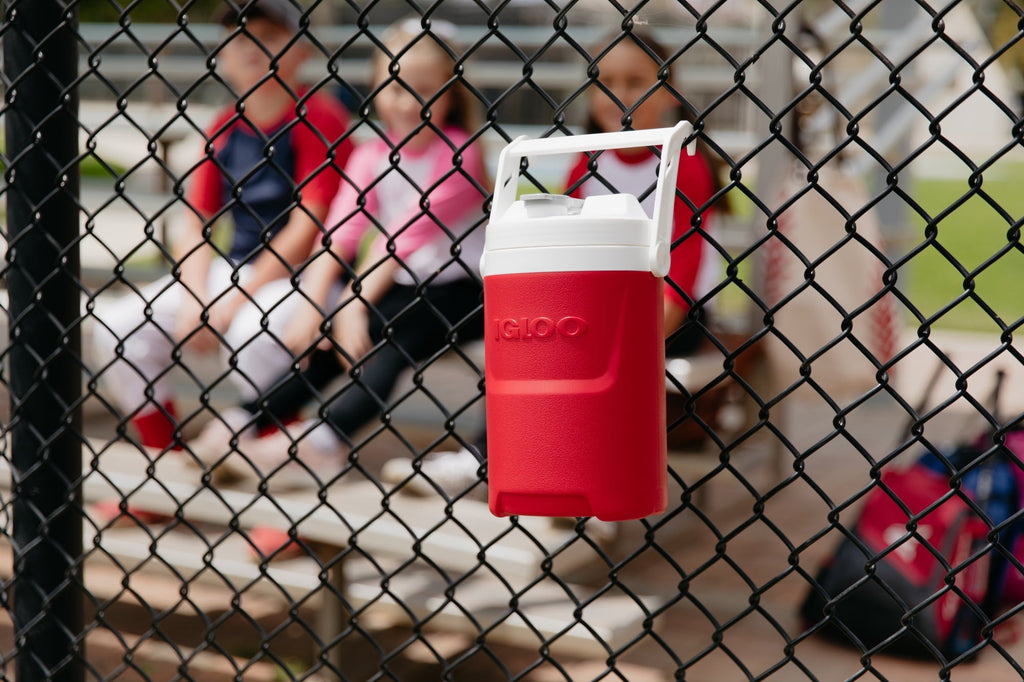 1/2 Gallon Sports Beverage Plastic Jug with Hooks, Gray