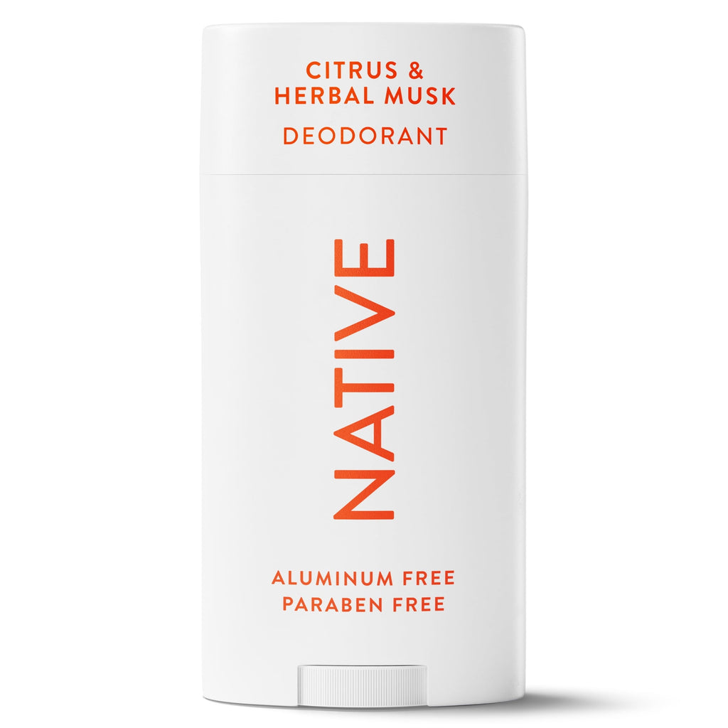 Aluminum Free Deodorant For Men, 72 Hour Solid Deodorant Stick, Citrus & Herbal Musk, 3.1oz