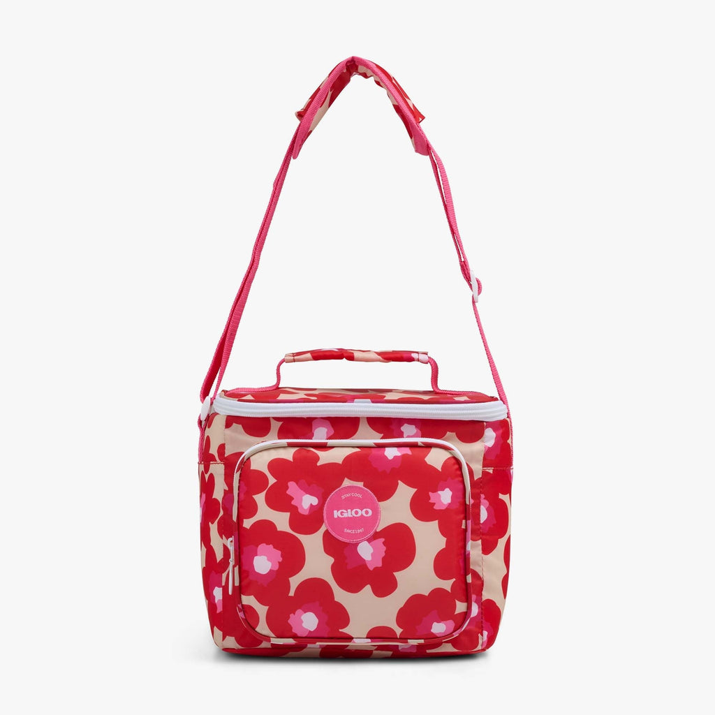 Igloo 9 can Retro Square Lunch Cooler Bag, Lilac Breeze and Light Blue