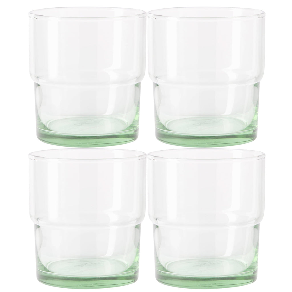 Better Homes & Gardens Recycled Green Glassware, Glass, 4 Pack, 10 oz