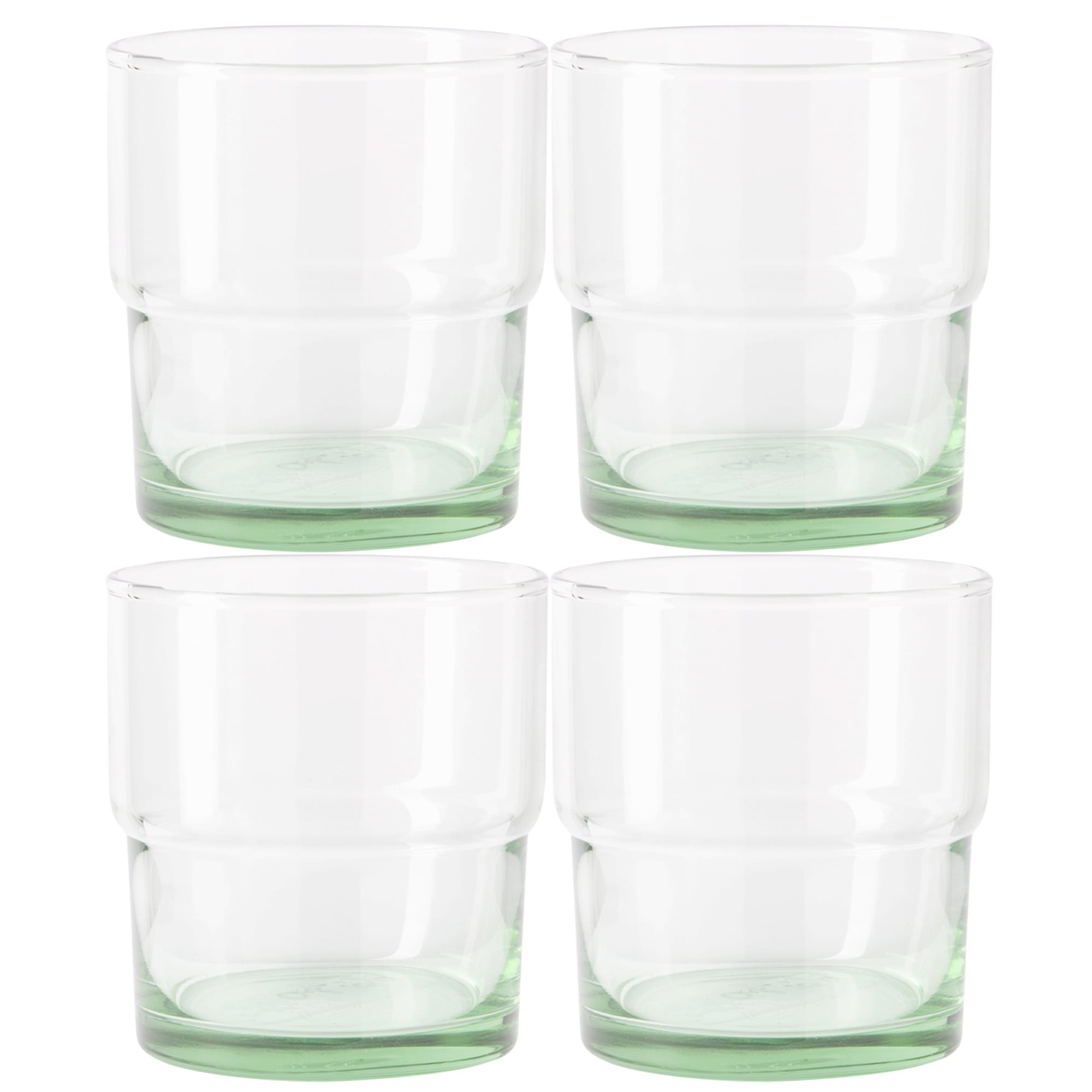 Better Homes & Gardens Recycled Green Glassware, Glass, 4 Pack, 10 oz