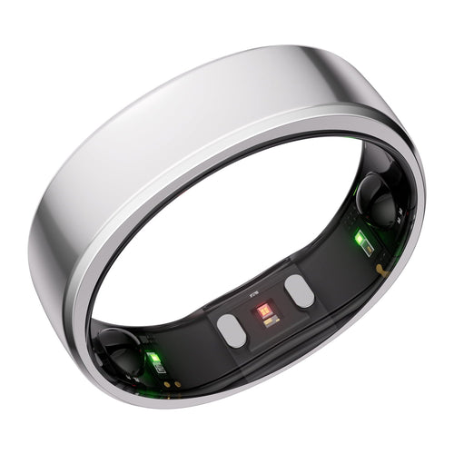 2 Ultra-Thin Smart Ring with Monitoring and Health Tracking (Size 11; Future Silver), 123031101