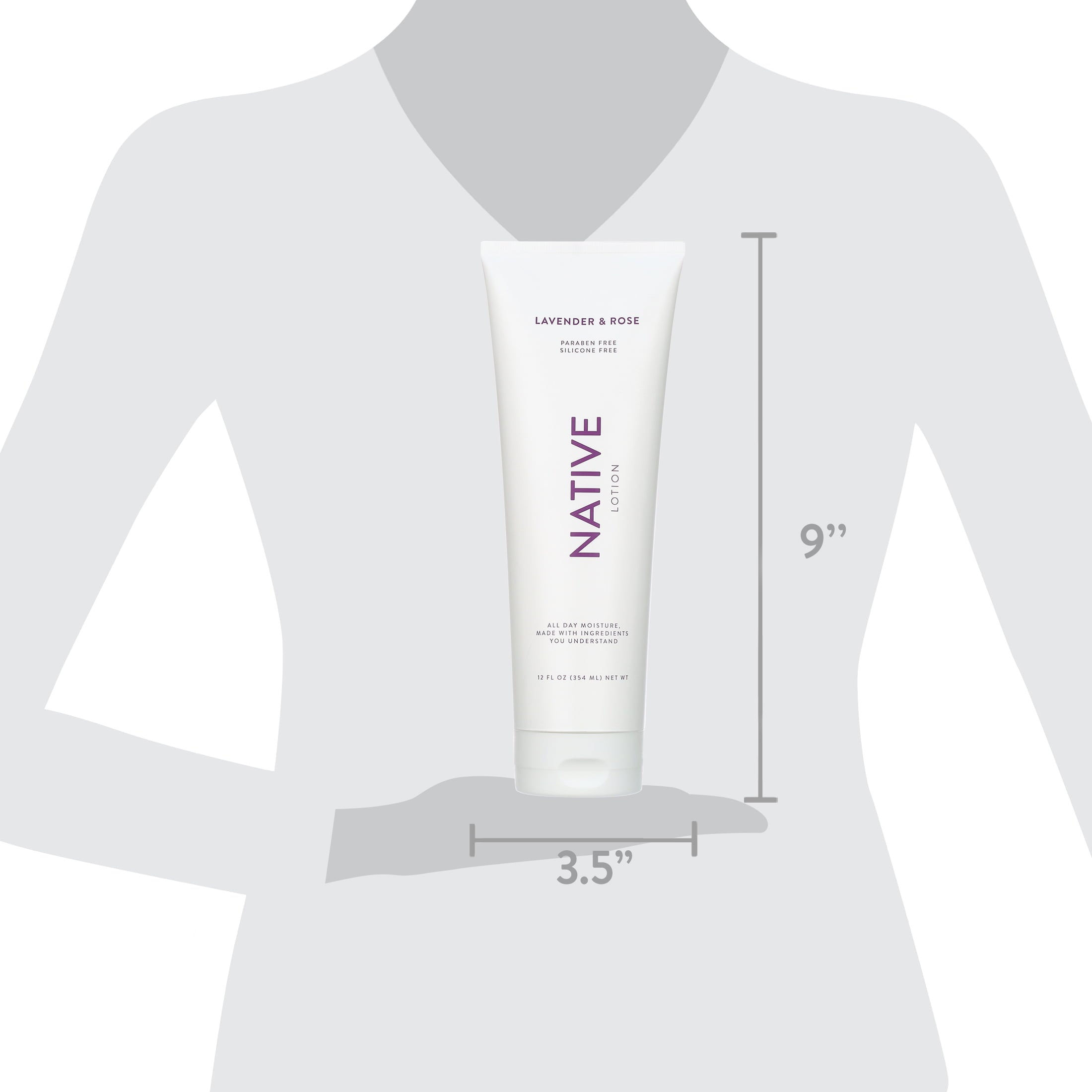 All Day Moisture Lotion for, Lavender & Rose Scent - 12 fl oz