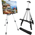 Art Easel Stand for Painting and Sign - Aluminum 66 Inch Metal Tripod Adjustable Portable Easels for Display -...