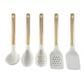 5-Piece Stainless Steel & Silicone Utensil Set – & Nonstick Safe
