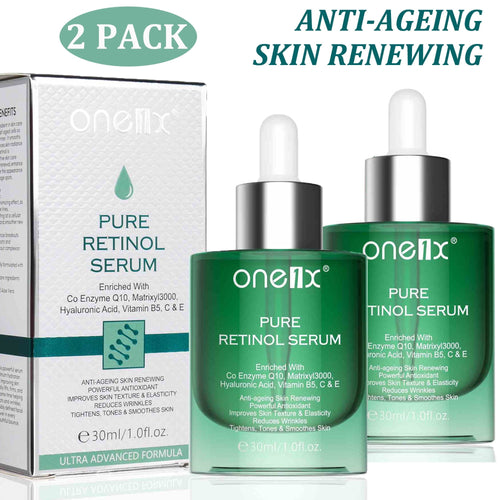 (2 Pack) One1X Retino Serum Essence for and Tightening Skin Day Night Moisturizer for