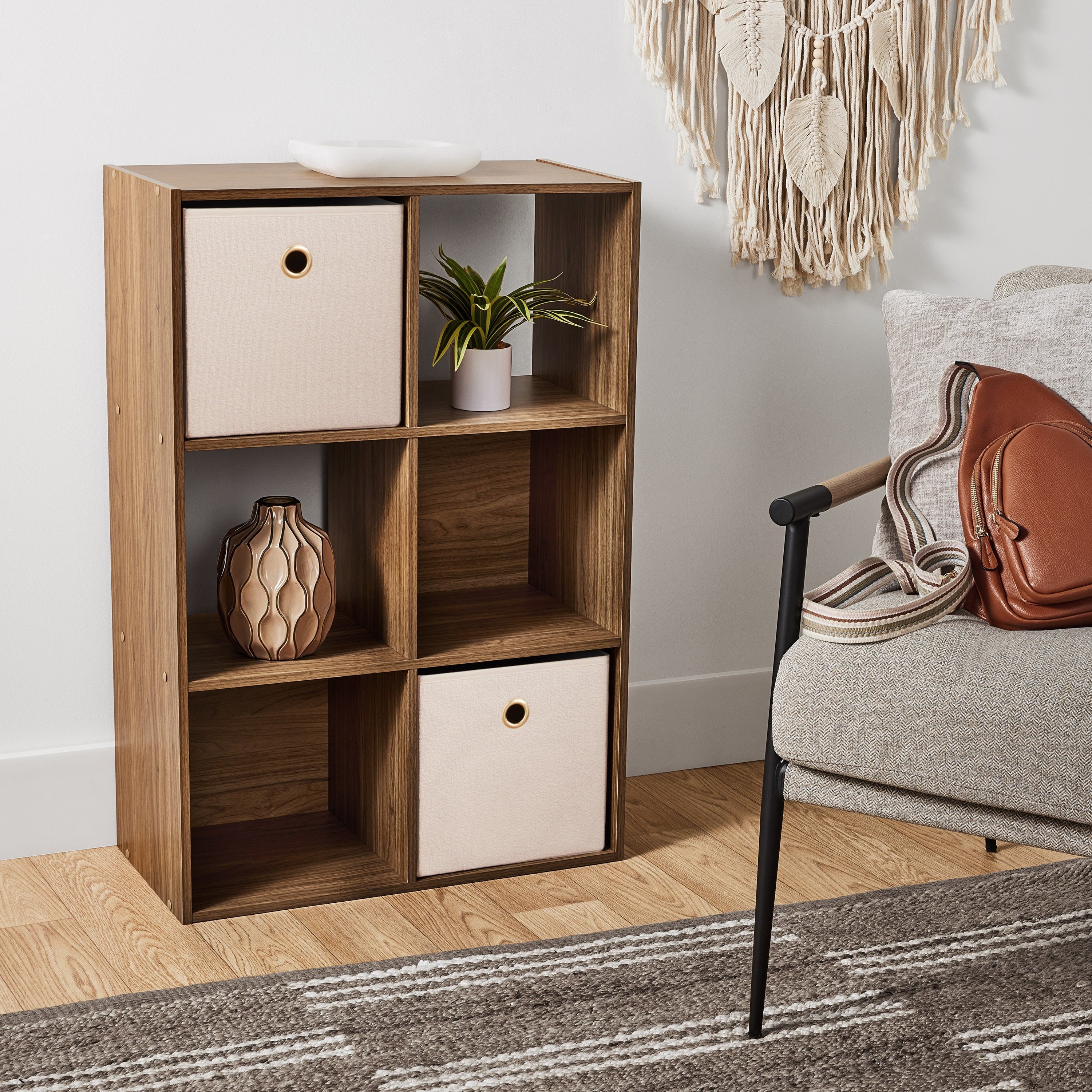 6 Cube Storage Organizer, White