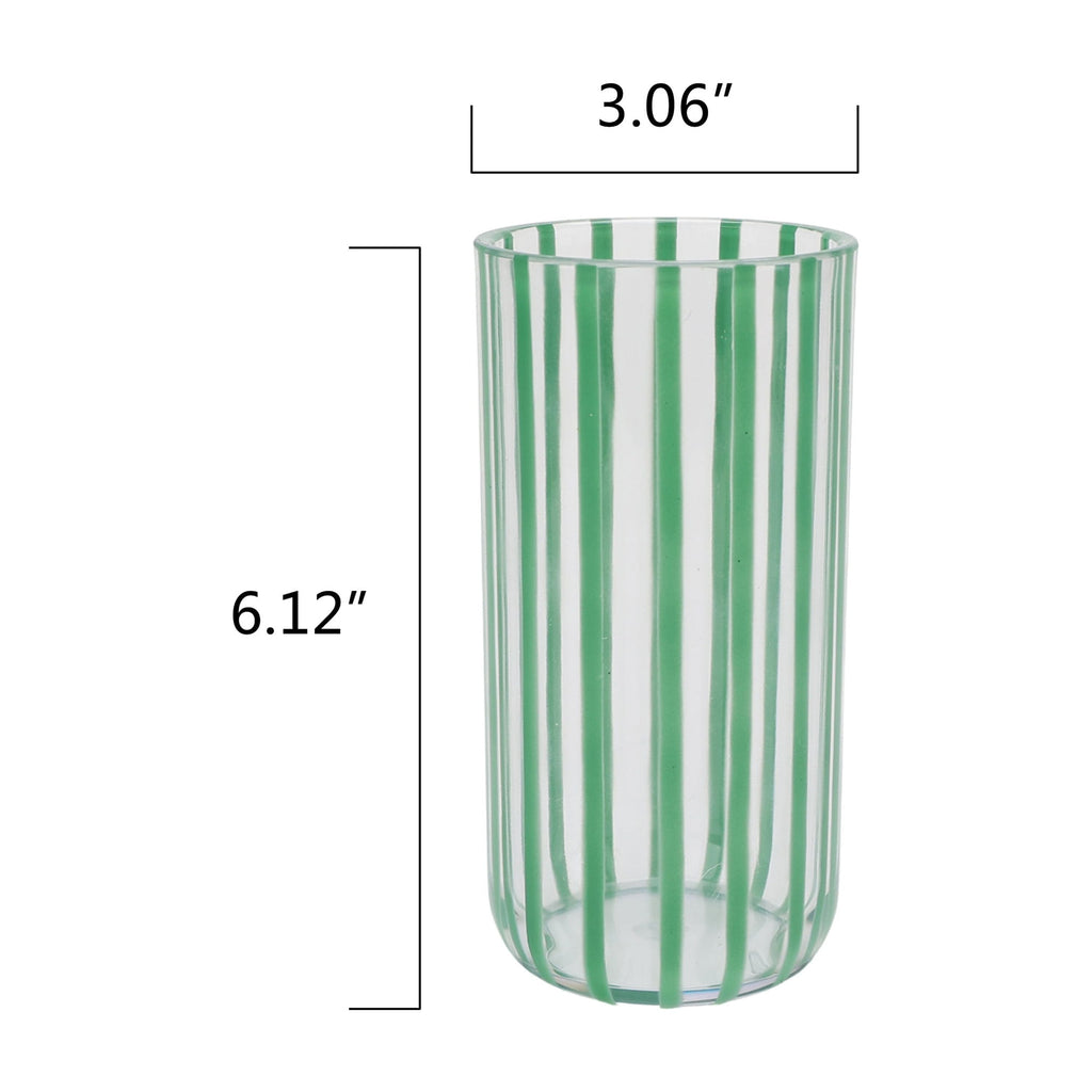 by Becky G. & Alejandra 18-Ounce Tall Acrylic Stripe Line Tumbler, Blue