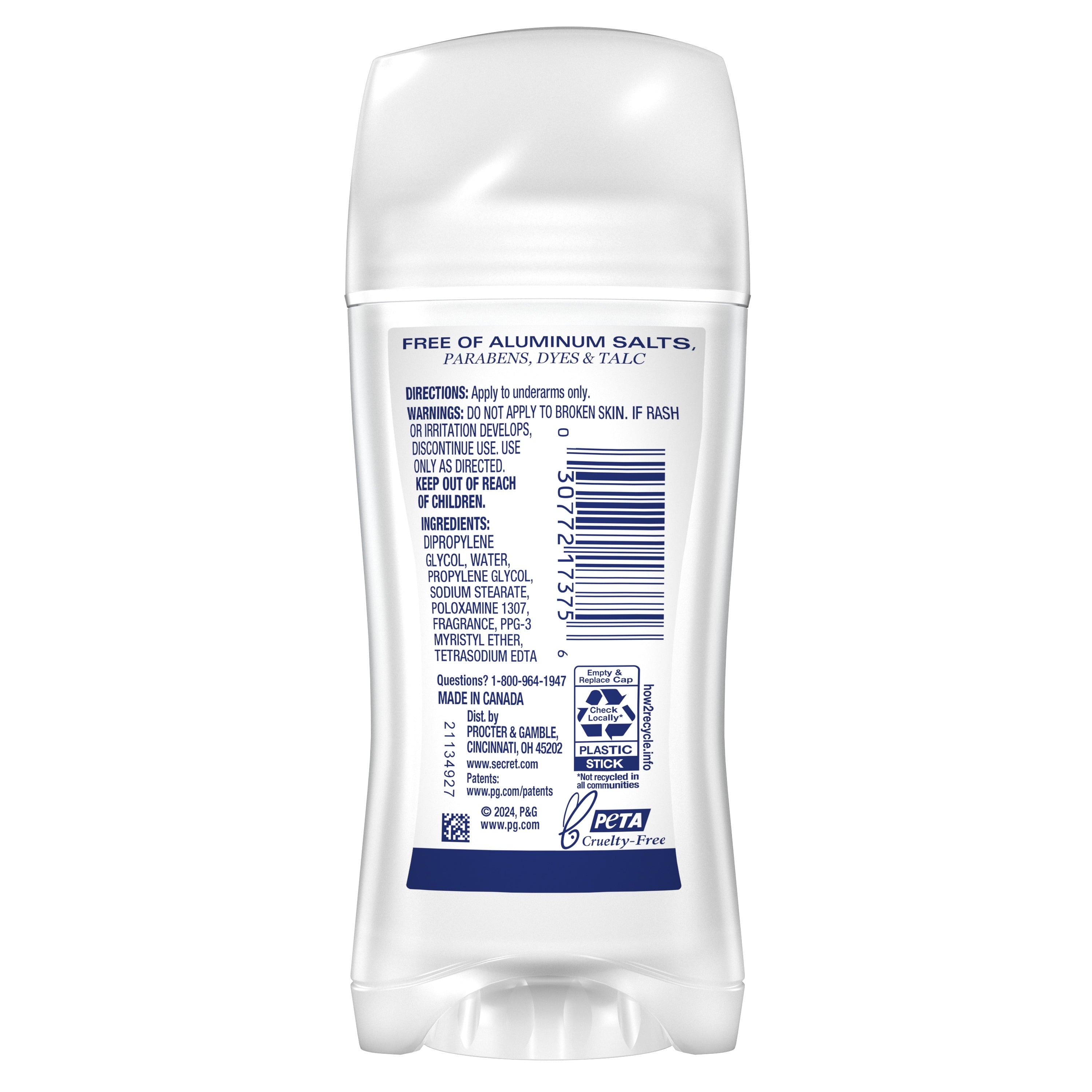 Aluminum Free Clear Solid, Clear Ocean Scent, 2.4oz