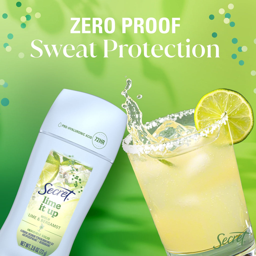 Fresh Invisible Solid Antiperspirant & Deodorant for Women, Lime It Up, 2.6oz