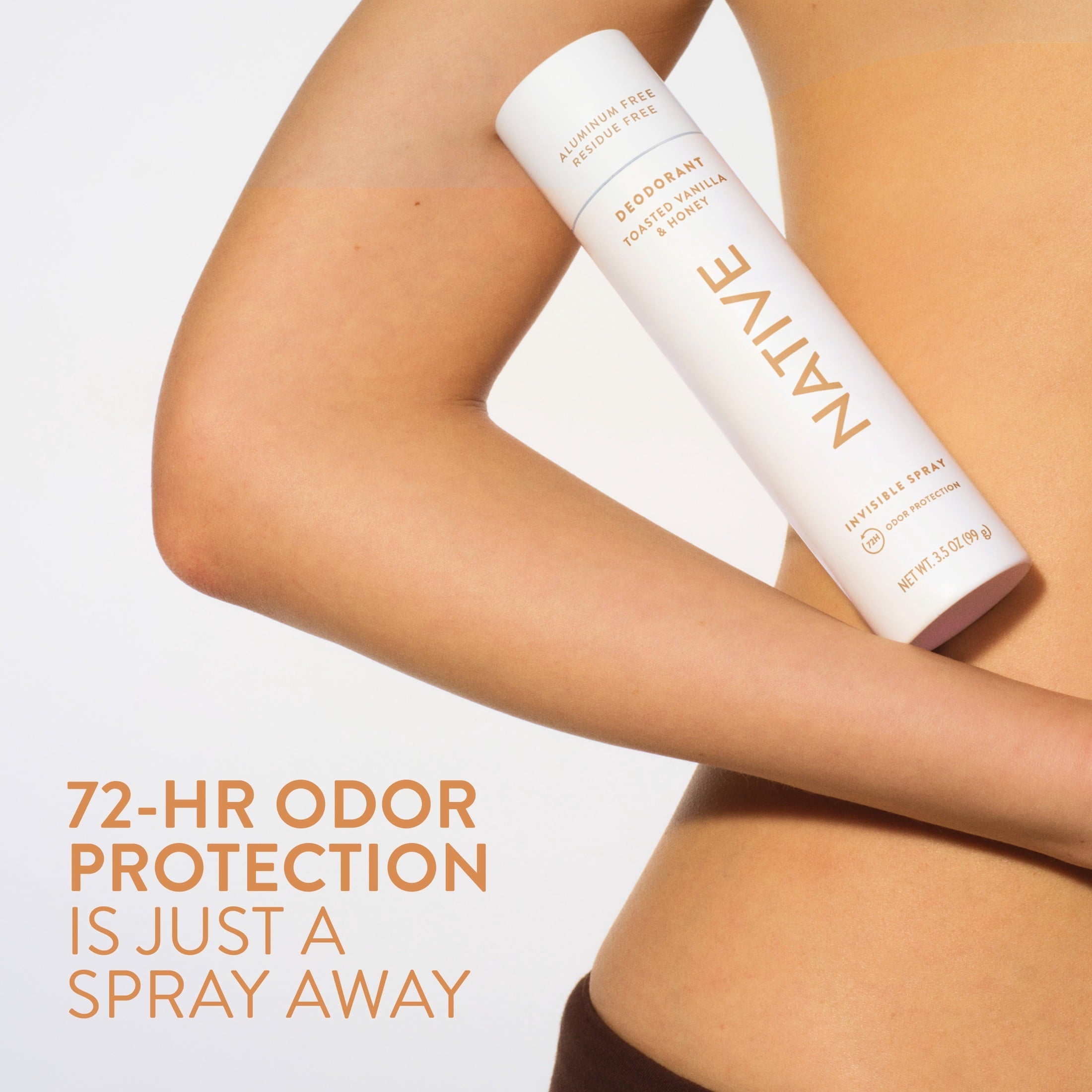 Aluminum Free Deodorant Spray For Women, 72 Hour Deodorant Spray, Toasted Vanilla & Honey, 3.5oz