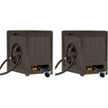 Suncast 125 Aquawinder Auto Rewind Water Powered Yard Hose Reel, Java (2 Pack)
