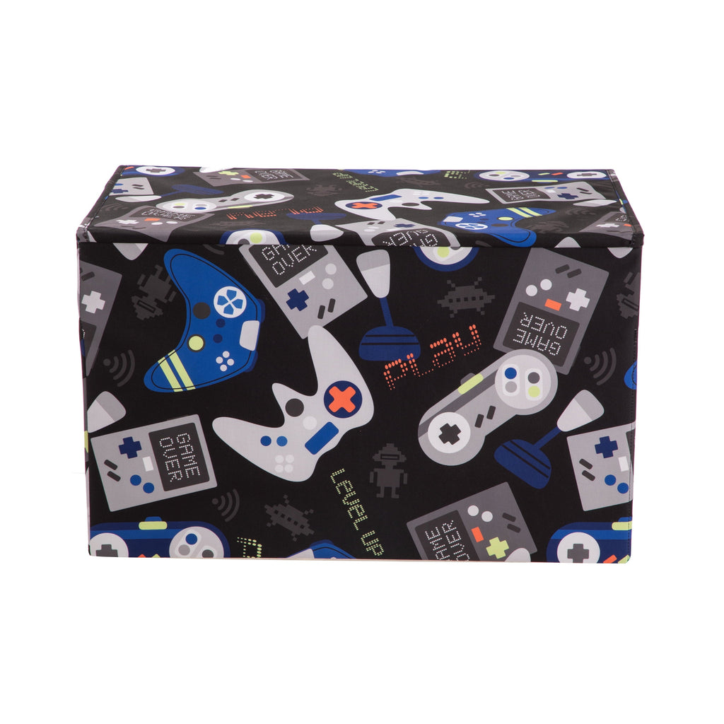 Kids Butterfly Pattern Collapsible Toy Storage Trunk, 24 in x 14.8 in x 15 in