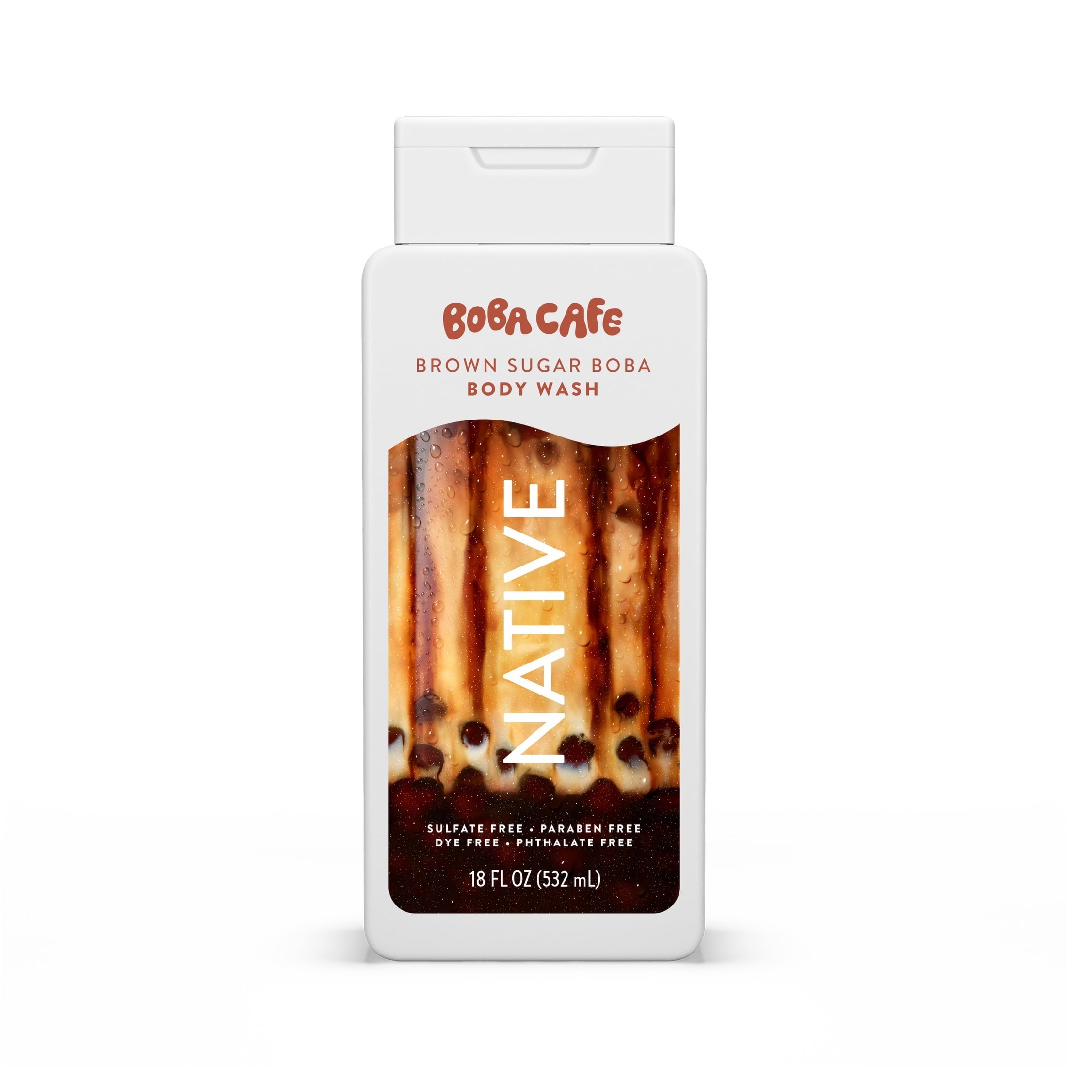 Body Wash, Limited Edition Coconut Ube, Sulfate Free Body Wash for Women & Men, Boba Café, 18 fl oz