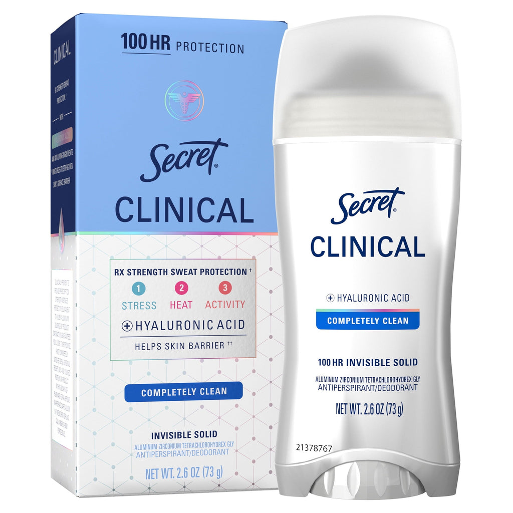 Clinical Invisible Solid Antiperspirant and Deodorant for Women Stick, Protecting Powder, 2.6 oz