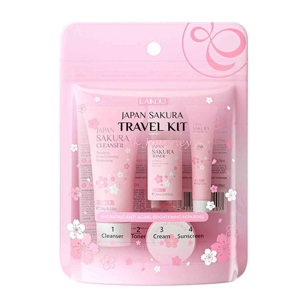 and Nourish Set, Travel Set 4-piece Facial Care Moisturizing Face Cream Essence Lotion Facial Cleanser, Moisture Skin Barrier, Nourishes Deeply, Gifts for Wife Girlfriend