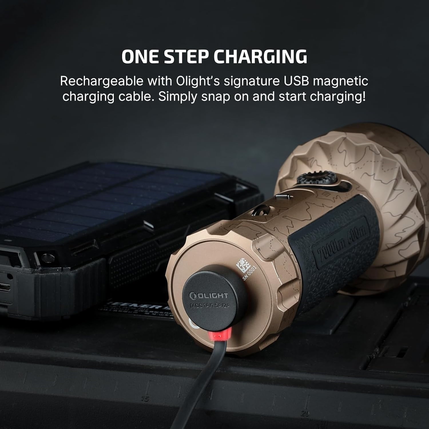 Marauder Mini 7,000 Lumens Bright Flashlight with 600 Meters Beam Distance, Powerful RGB Lights, Magnetic Rechargeable for Outdoors Work, Hunting, and Searching(Midnight Blue)