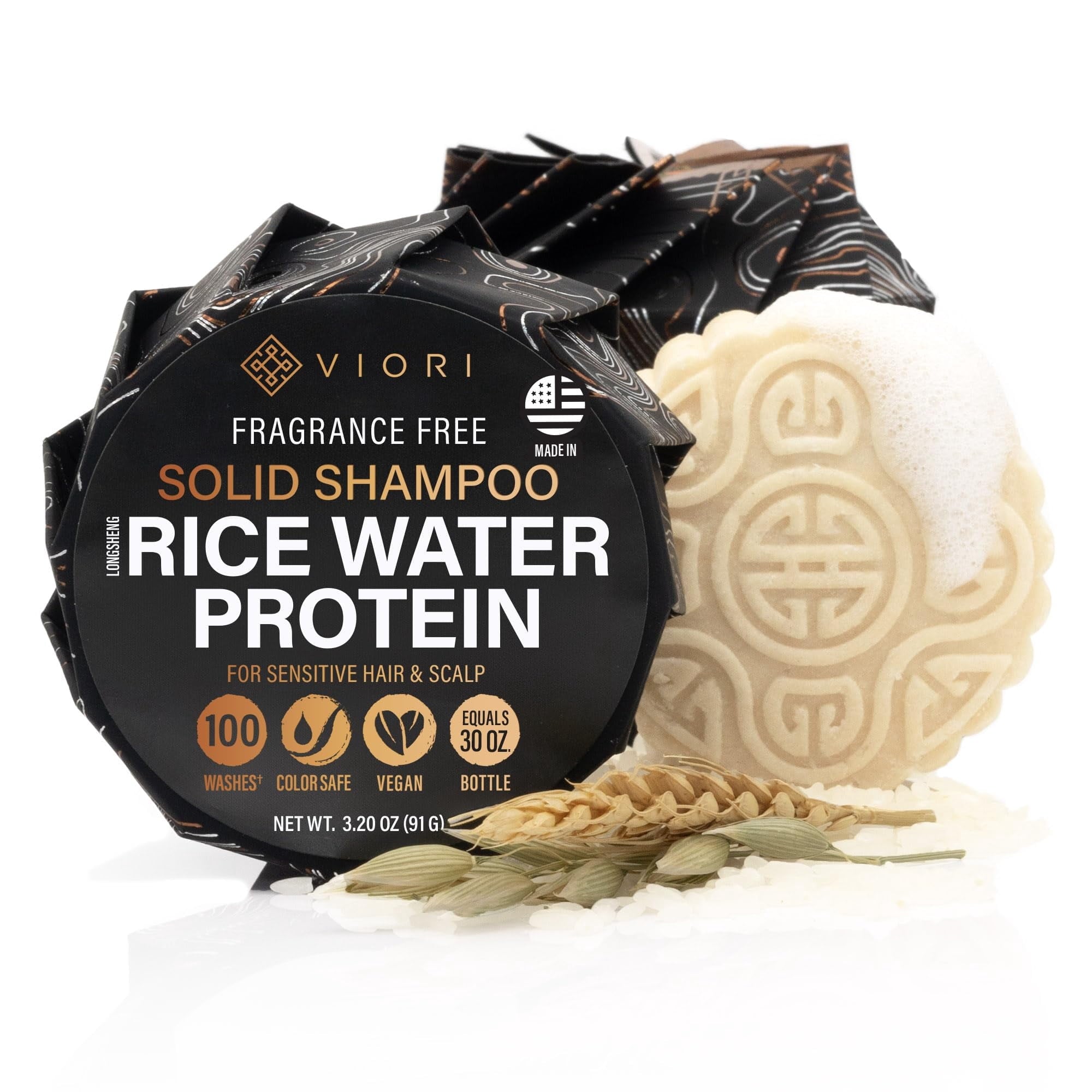 Citrus Yao Shampoo Bar Made with Rice Water- Volumizing