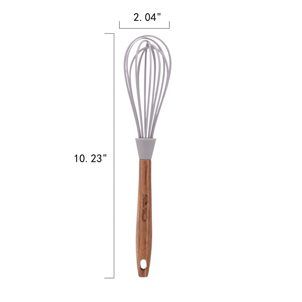 10-Piece Silicone and Acacia Wood Handle Cooking Utensils Set, Blue