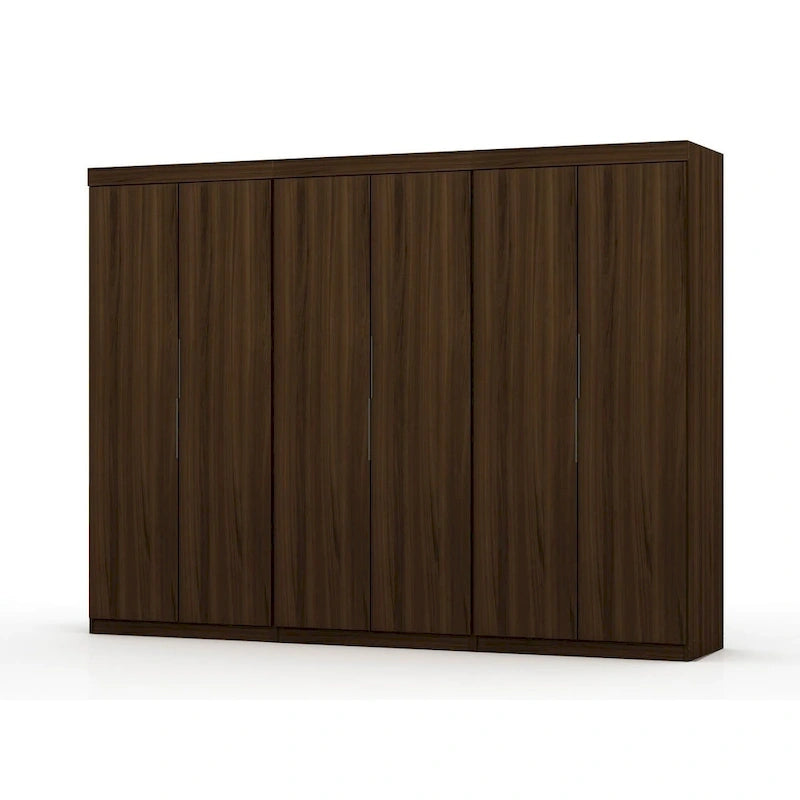 Mulberry 2.0 Modern 3 Sectional 6 Drawer Wardrobe Closet Set of 3
