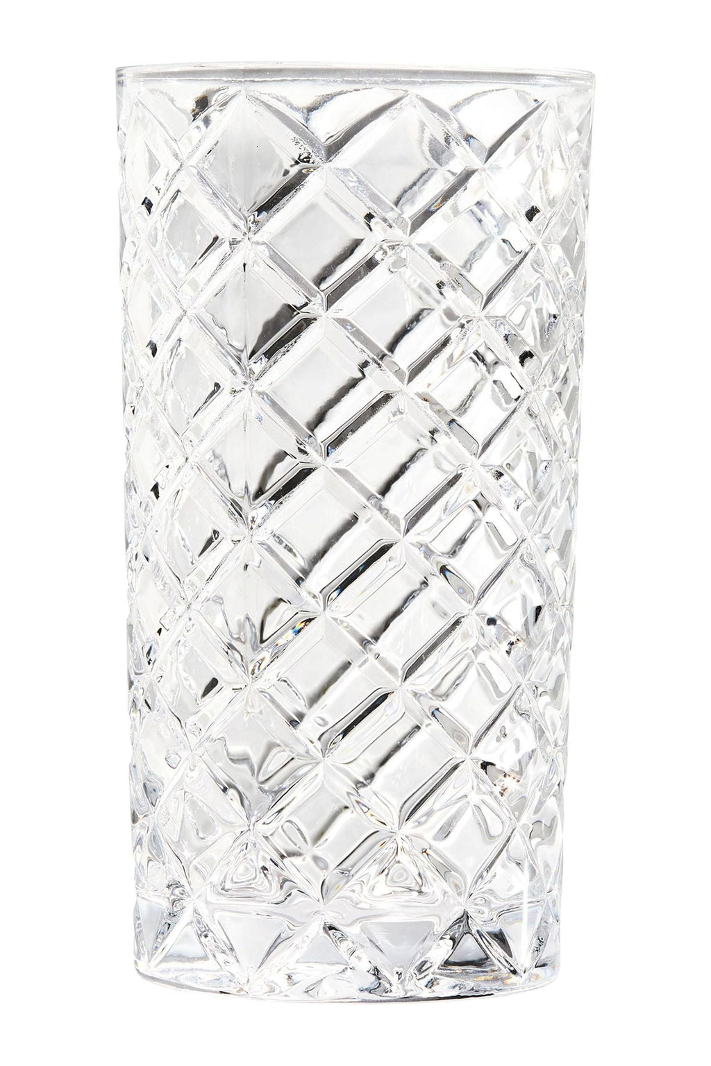 Better Homes & Gardens Diamond Cut Tumbler Clear Drinking Glass, 8 Pack
