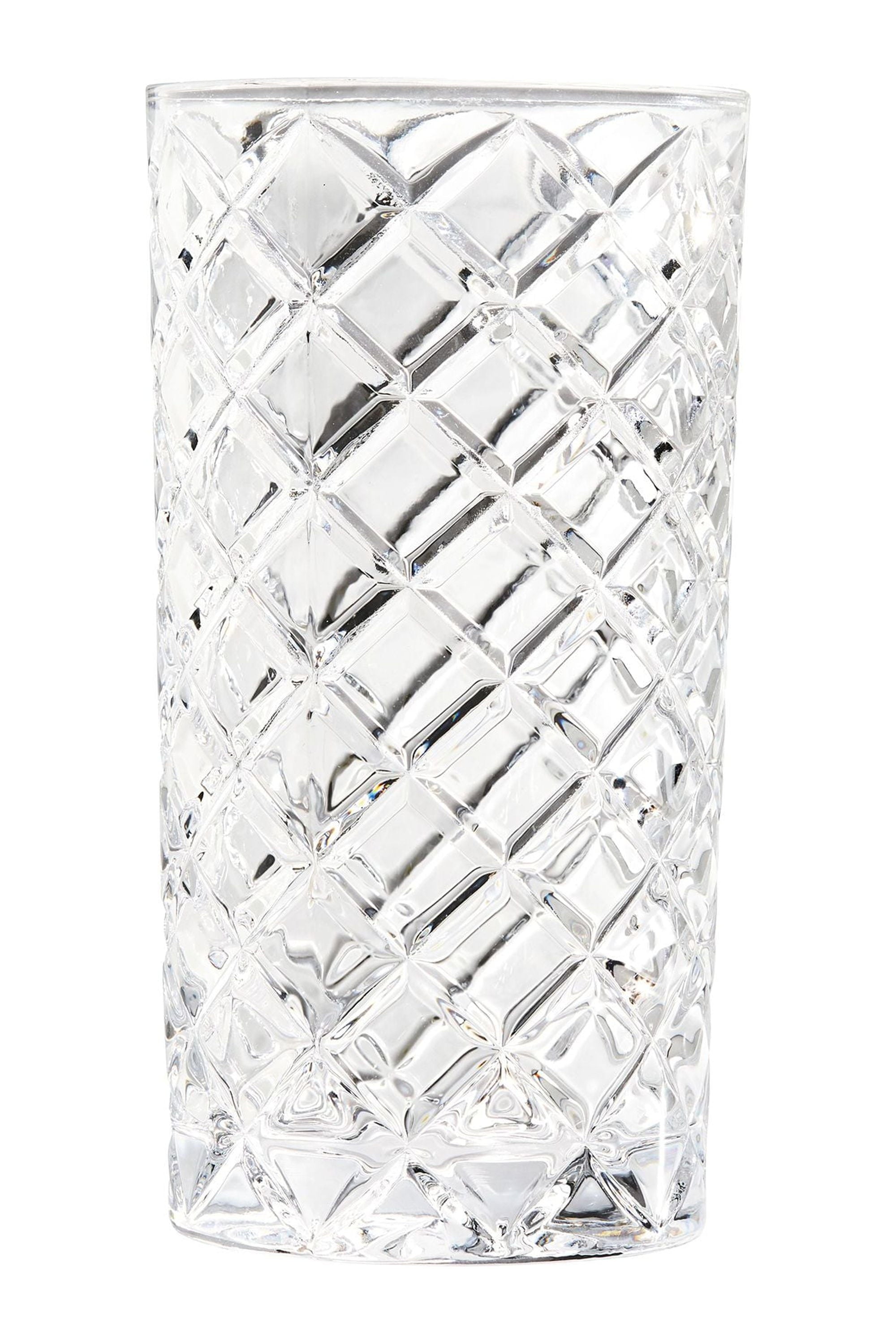 Better Homes & Gardens Diamond Cut Tumbler Clear Drinking Glass, 8 Pack