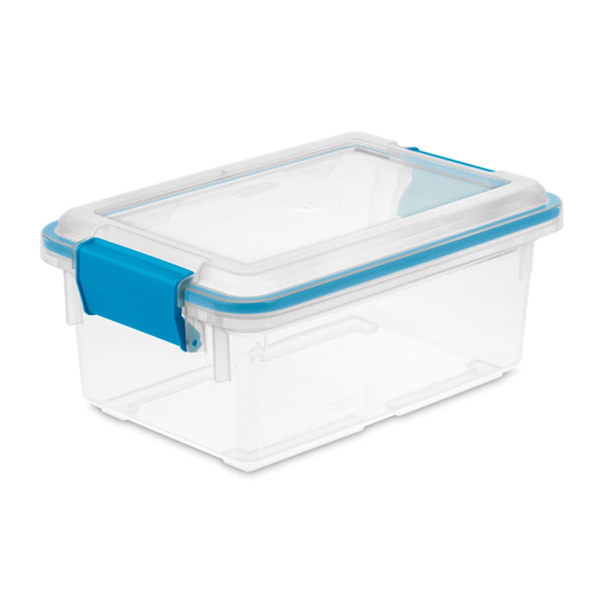 7.5 Quart Clear Plastic Storage Box with Latching Lids, (6 Pack)