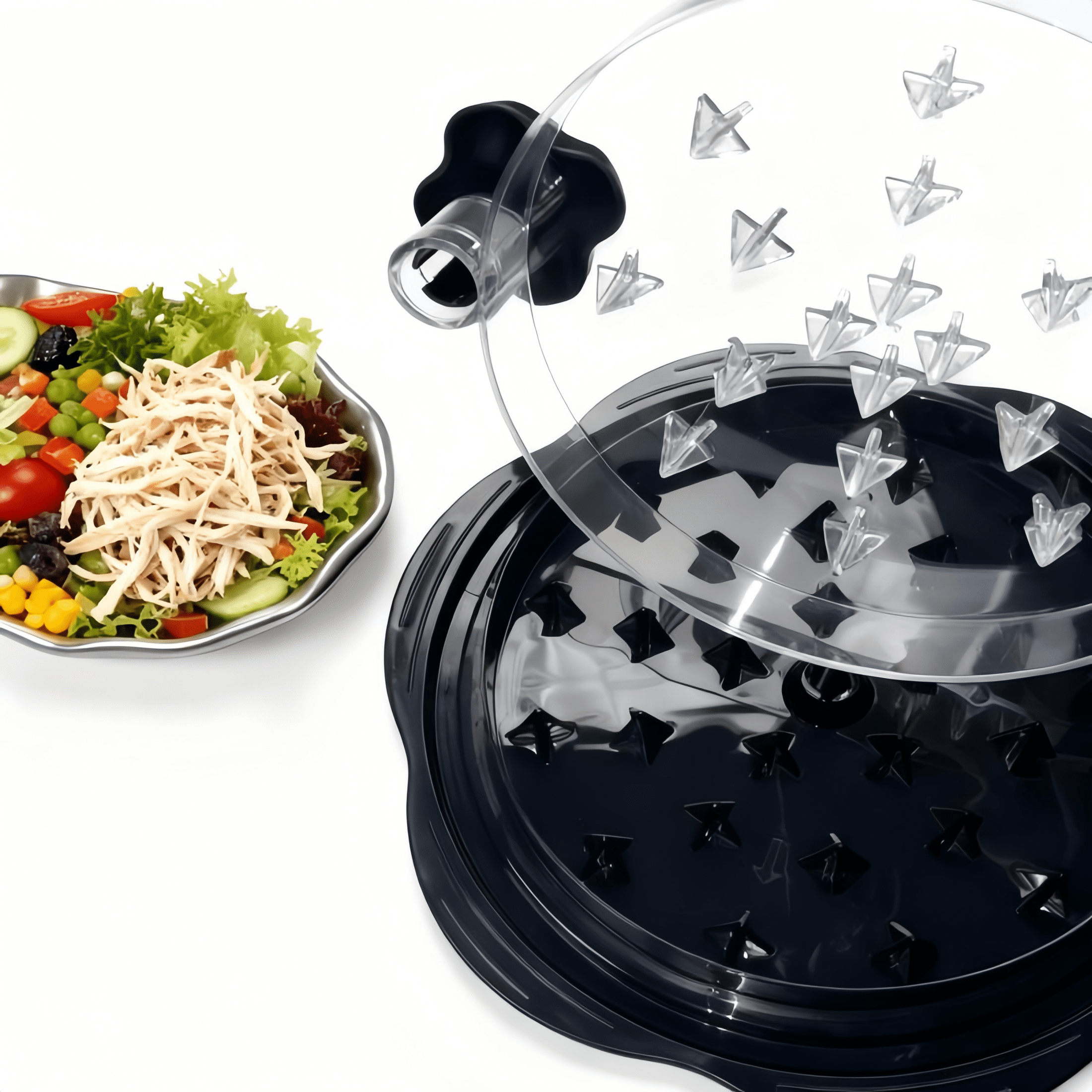 Chicken Shredder Tool Twist (Large 10 Inch), Meat Shredder for Pulled Pork Beef & Chicken, BPA Free with Anti-Slip Base & Handle, Kitchen Gadget, 1 Count
