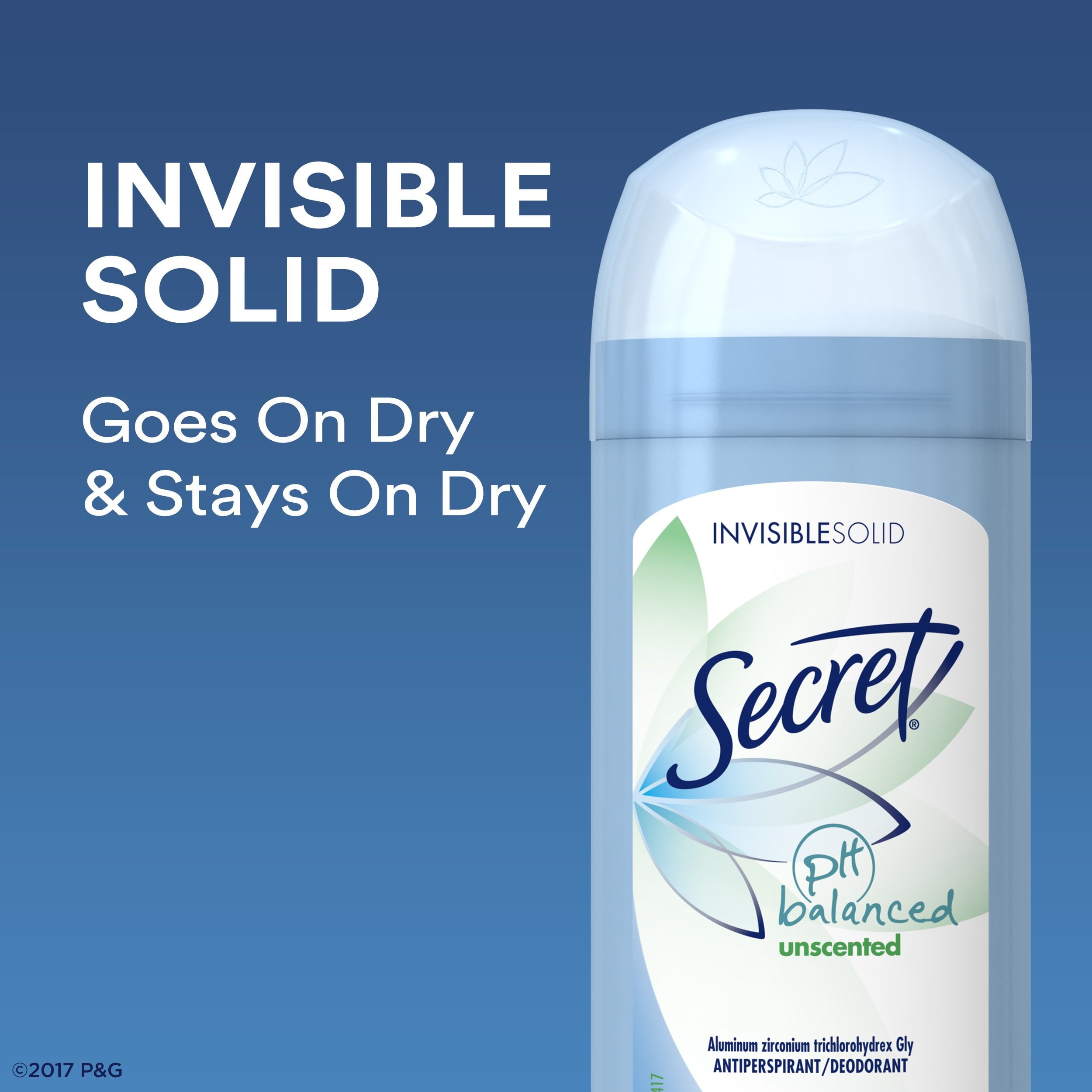 Invisible Solid Antiperspirant Deodorant, Unscented - 2.6 oz - 6 Packs
