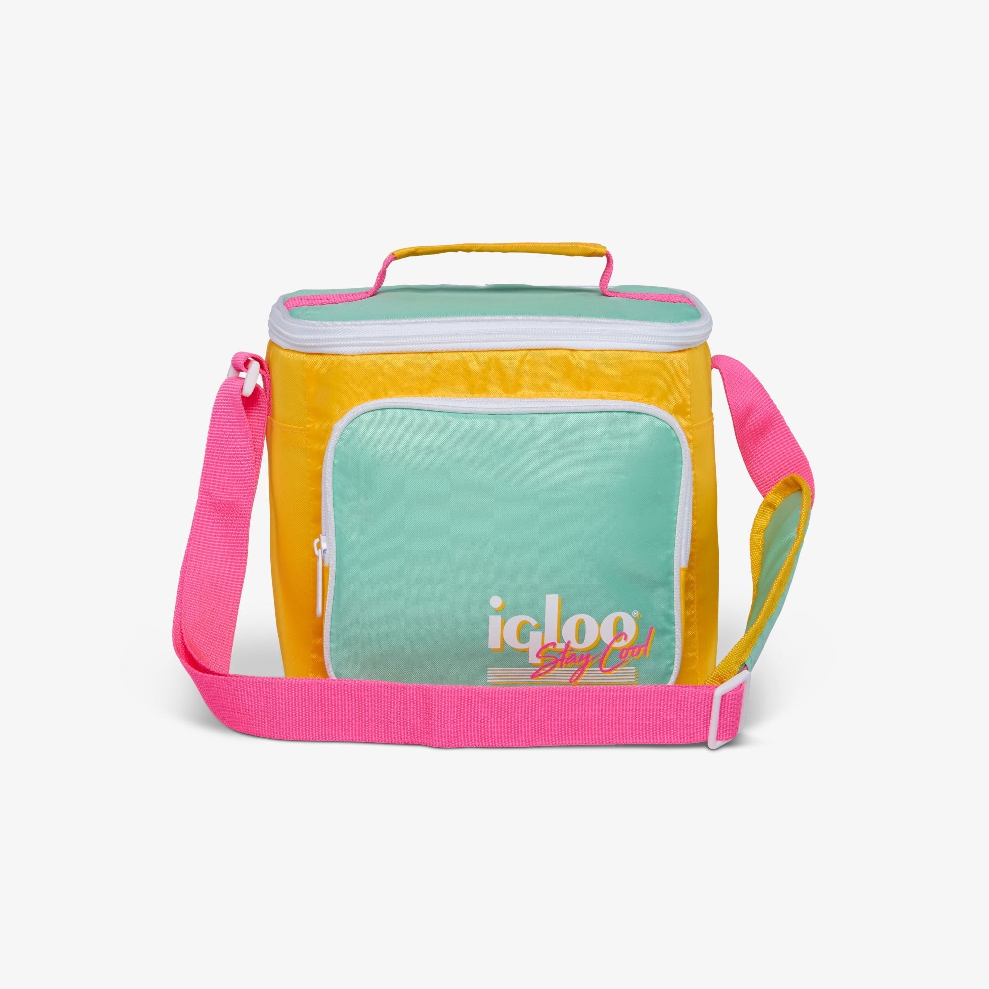 9 Can Capacity Retro Square Lunch Bag Cooler, Yellow