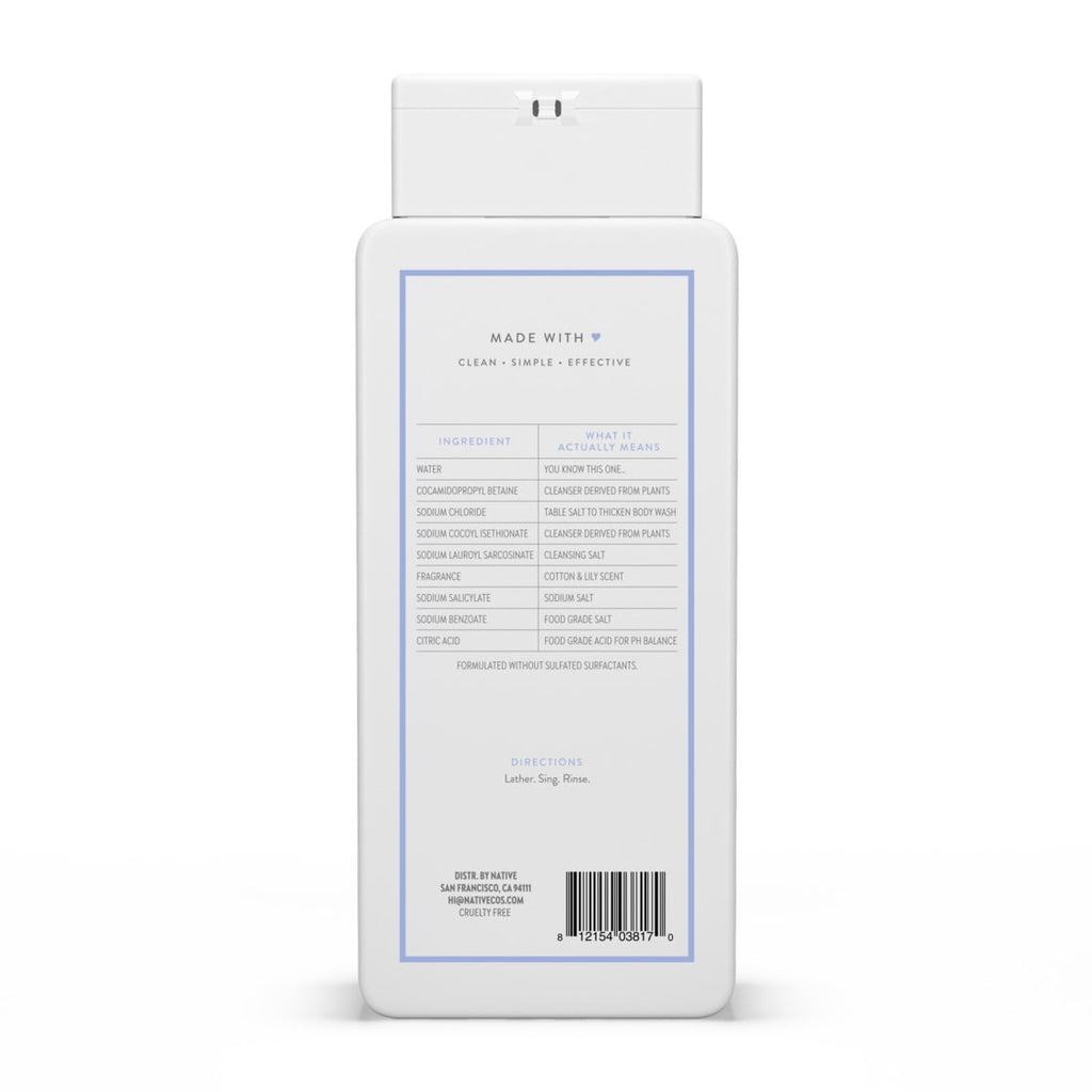 Body Wash, Coconut & Vanilla, Sulfate Free, Naturally Derived Ingredients, 24hr Freshness, for Women & Men, 18 fl oz