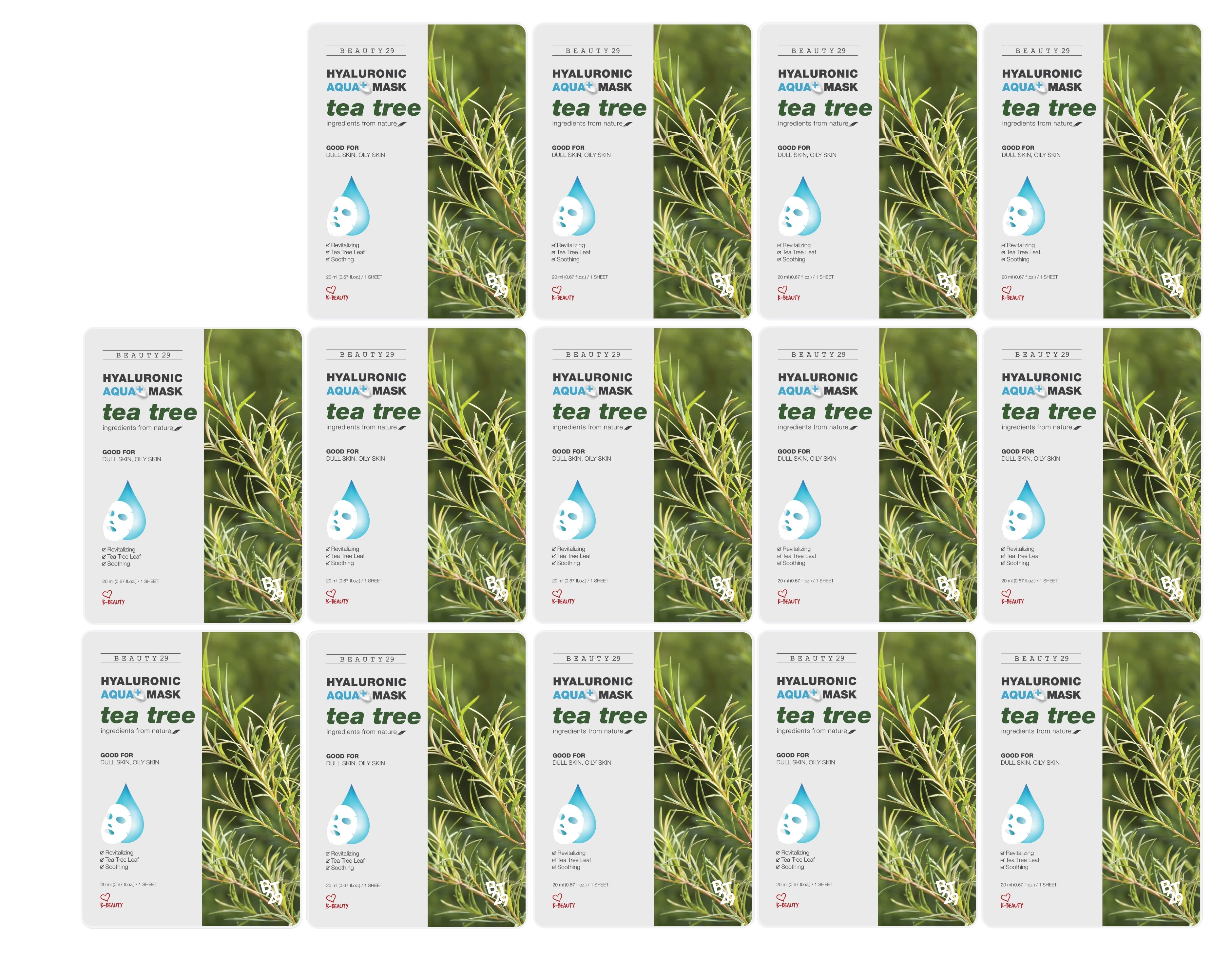 BEAUTY29 Hyaluronic Aqua Plus Essence Full Face Facial Sheet Mask 14 Sheets - 2 WEEKS SET
