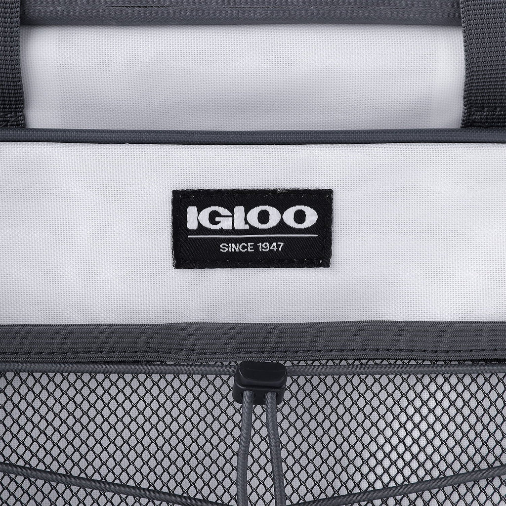 Marine 28 Can Capacity Soft-Sided Tote Cooler, White and Gray