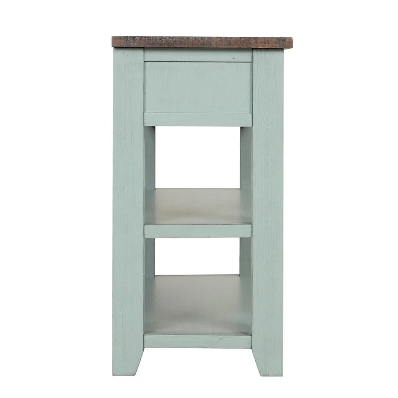 Wood Console Table with 3 Storage Drawers and 2 Shelves