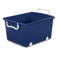 Kids Rolling Toy Storage Bin with Handles, Blue, 22 in x 16 in x 11 in